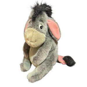Vintage Eeyore Plush Walt Disney World Fuzzy Removable Tail 8” Winnie The Pooh